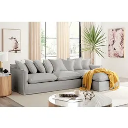 Brosa Palermo 3 Seater Modular Sofa with Right Chaise (Grey)