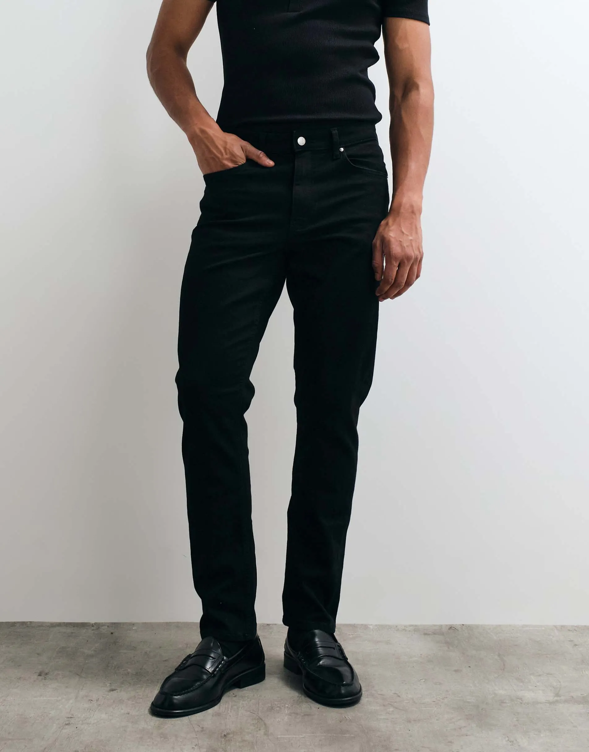 ASOS DESIGN stretch slim jeans in black