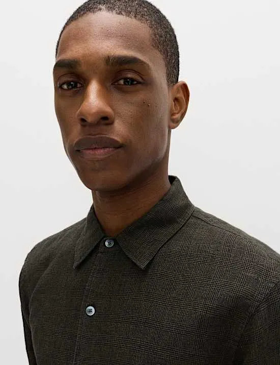 Pure Linen Check Shirt