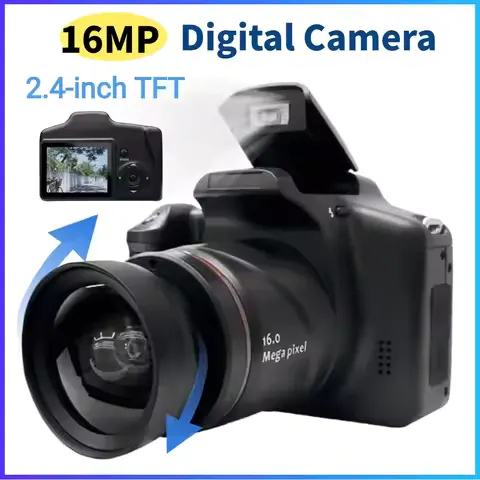 2.4 İnç LCD Ekranlı 16MP Dijital Kamera Vlog Kamerası Fotoğraf ve Video Çekimi için 16X Dijital Zoomlu Video Kamera