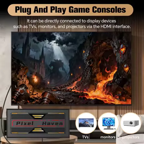 4K Retro Video Game Consoles For TV With 31000+ Games Portable Gaming Box For PSP/PS1/MAME/NES/GBA/NDS/SNES With EmuElec4.7 OS