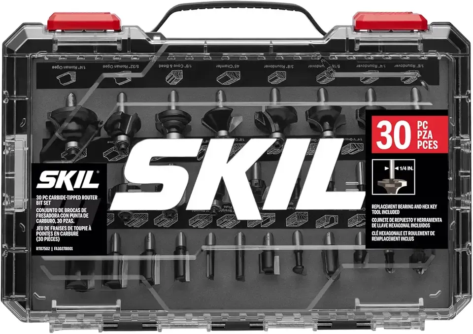 SKIL 30 Pc. Carbide-Tipped Router Bit Set-RTB7502