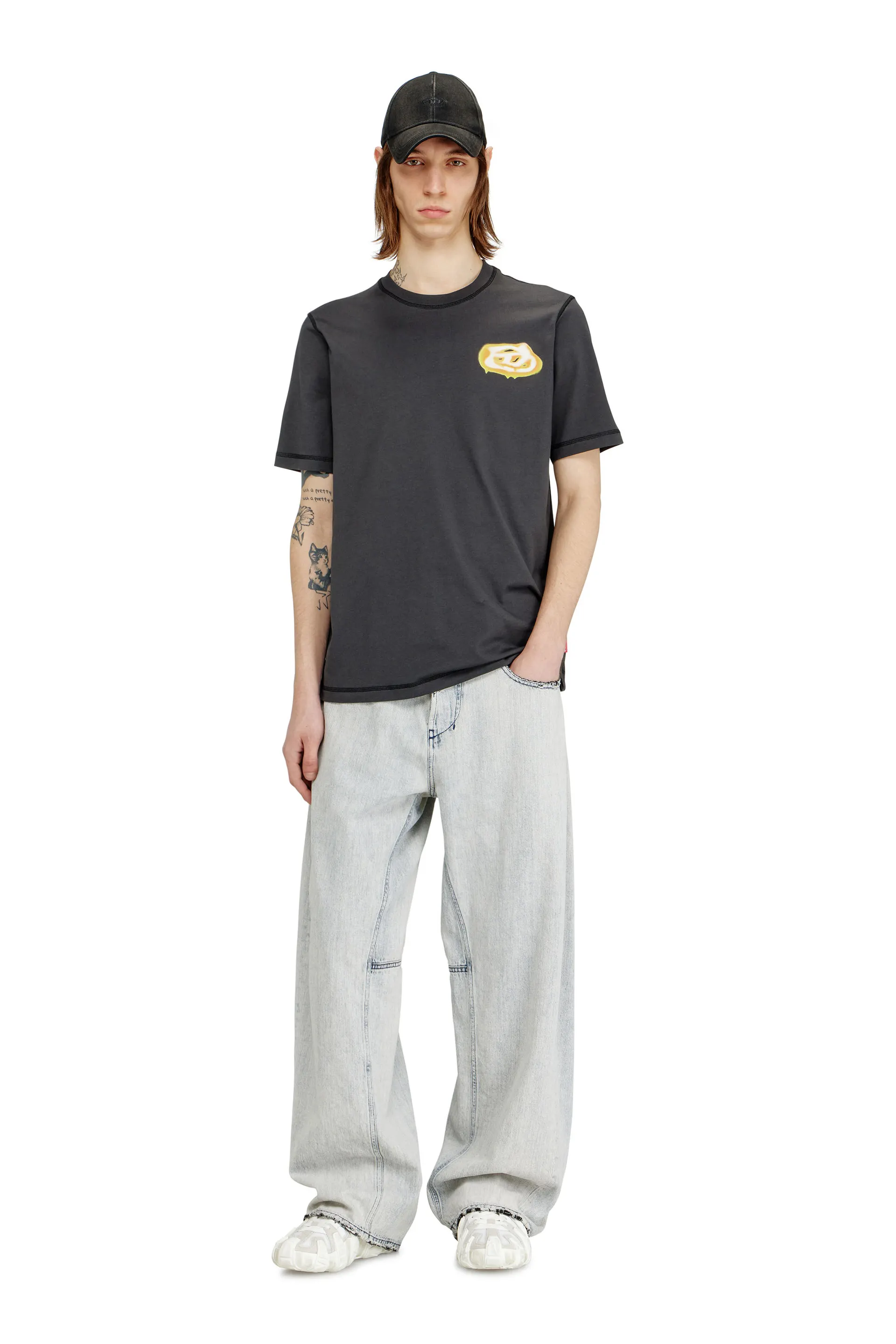 T-shirt with Oval D logo print