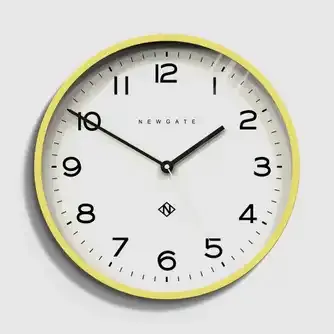 Newgate Number Three Echo Clock Silicone Yellow