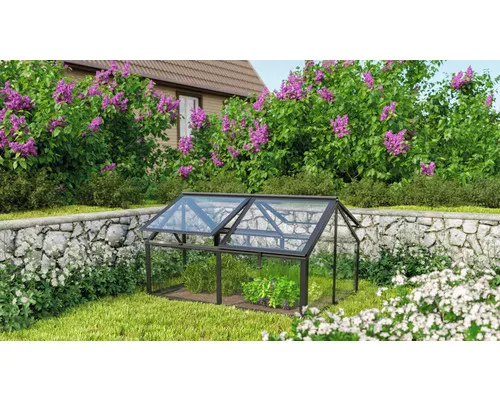 Pařeniště Vitavia Gamma skleněné 124,3 x 89 x 71,3 cm černé