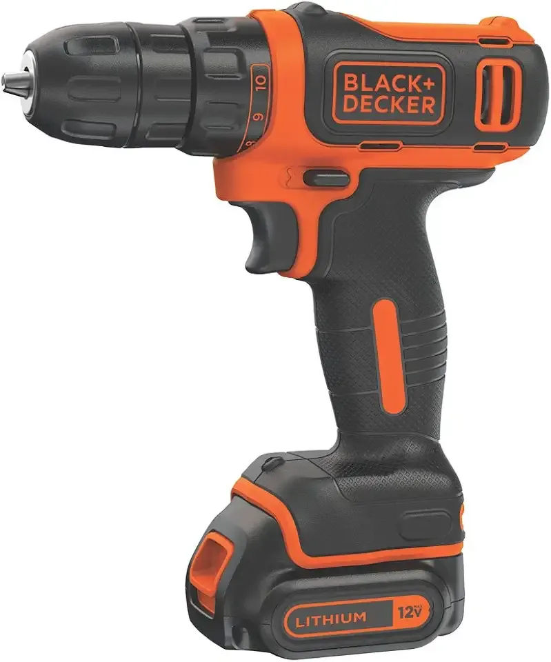 BLACK+DECKER 12V MAX Cordless Drill/Driver, Battery and Charger Included (BDCDD12C)