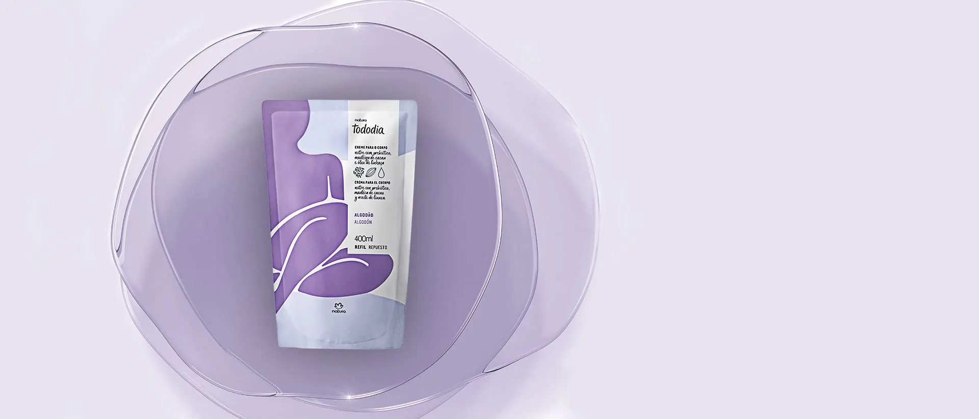 Refil Creme Desodorante Nutritivo para o Corpo Tododia Algodão