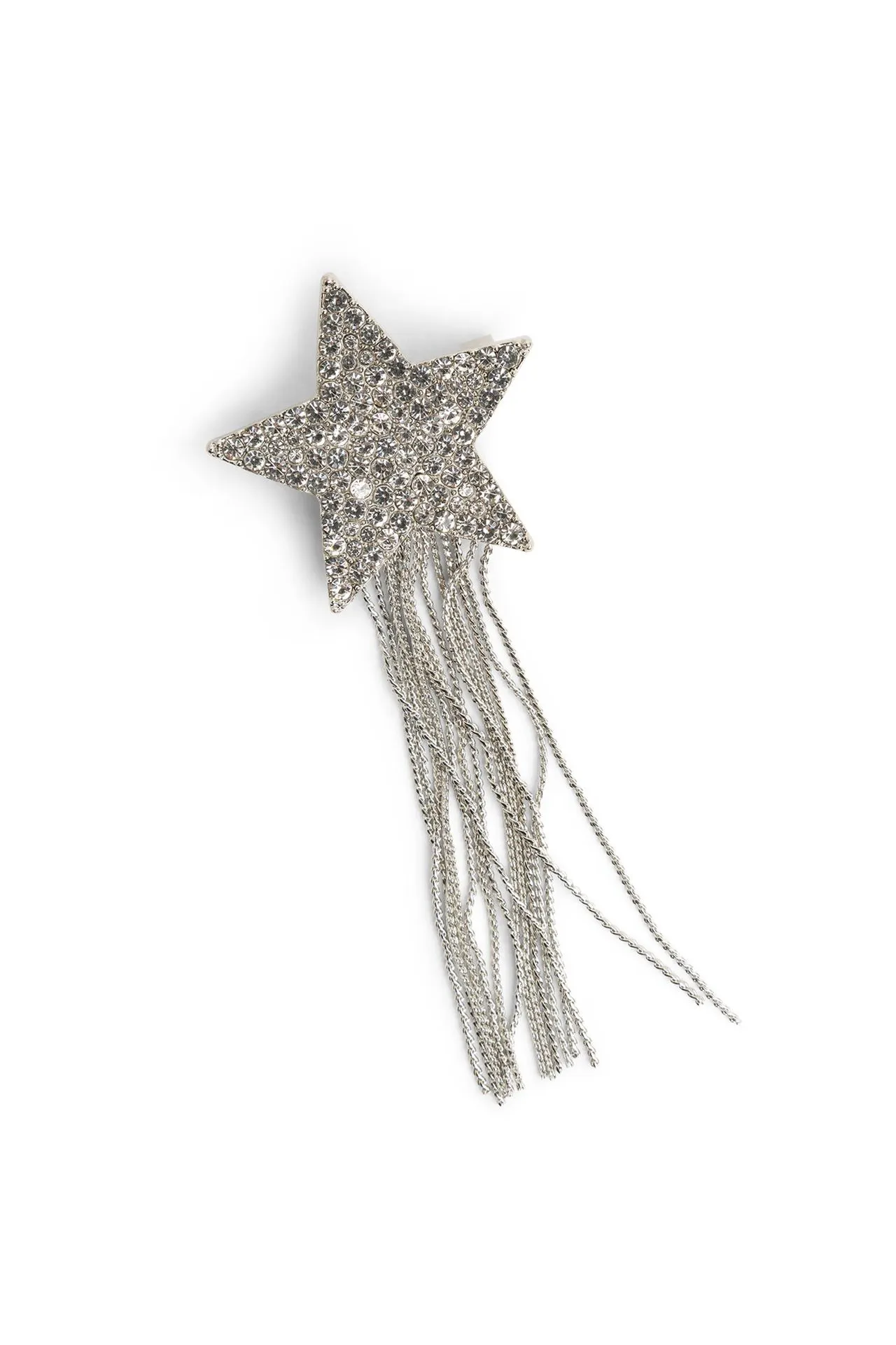 Zilverkleurige ster broche