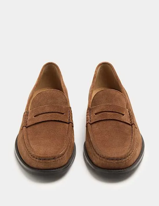 Suede Penny Loafers