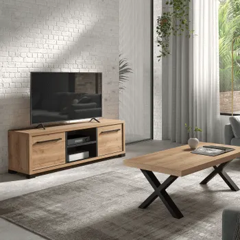 Tv-Meubel FABIAN Arizona Oak/Nero B164