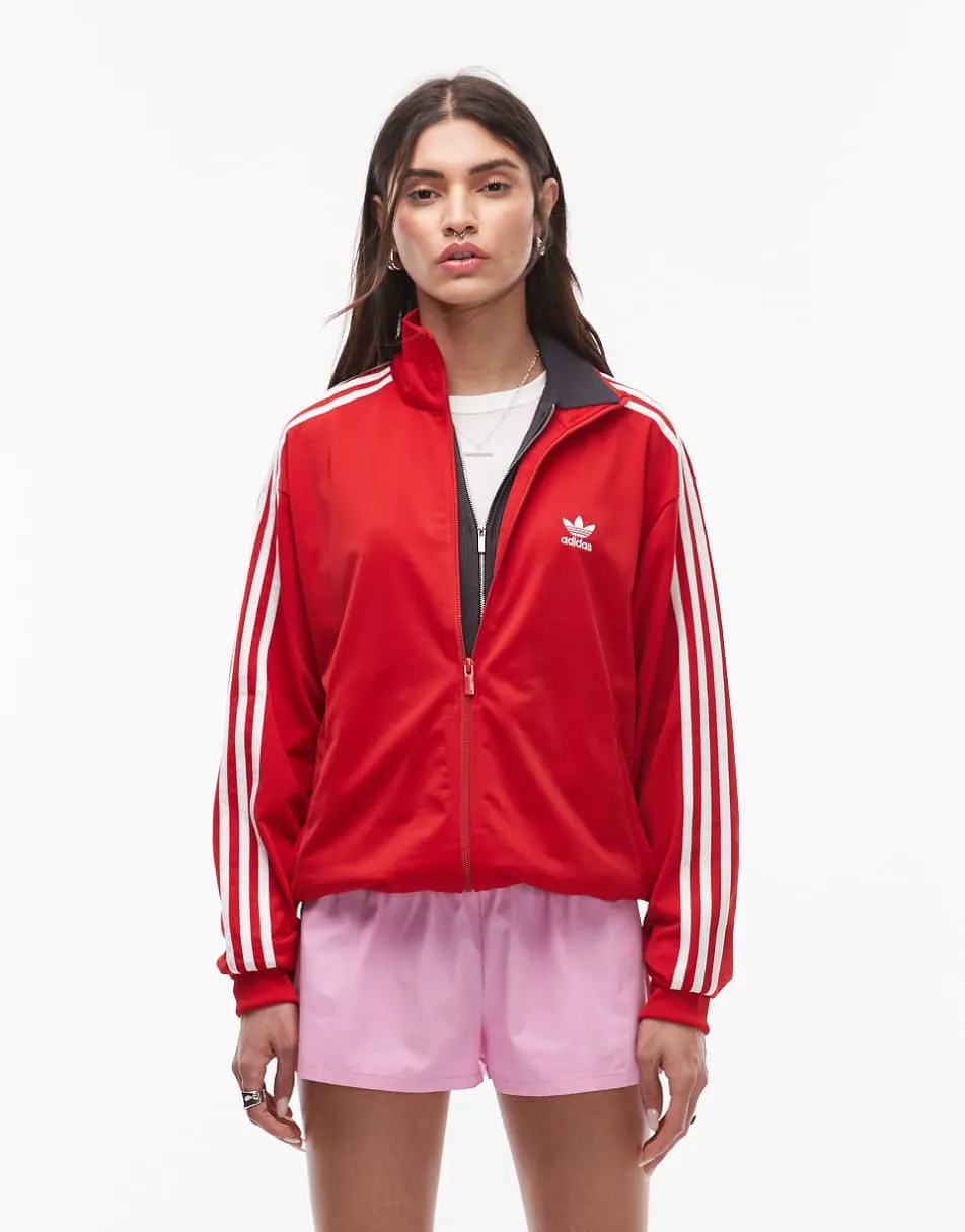 adidas Originals Firebird track top in red