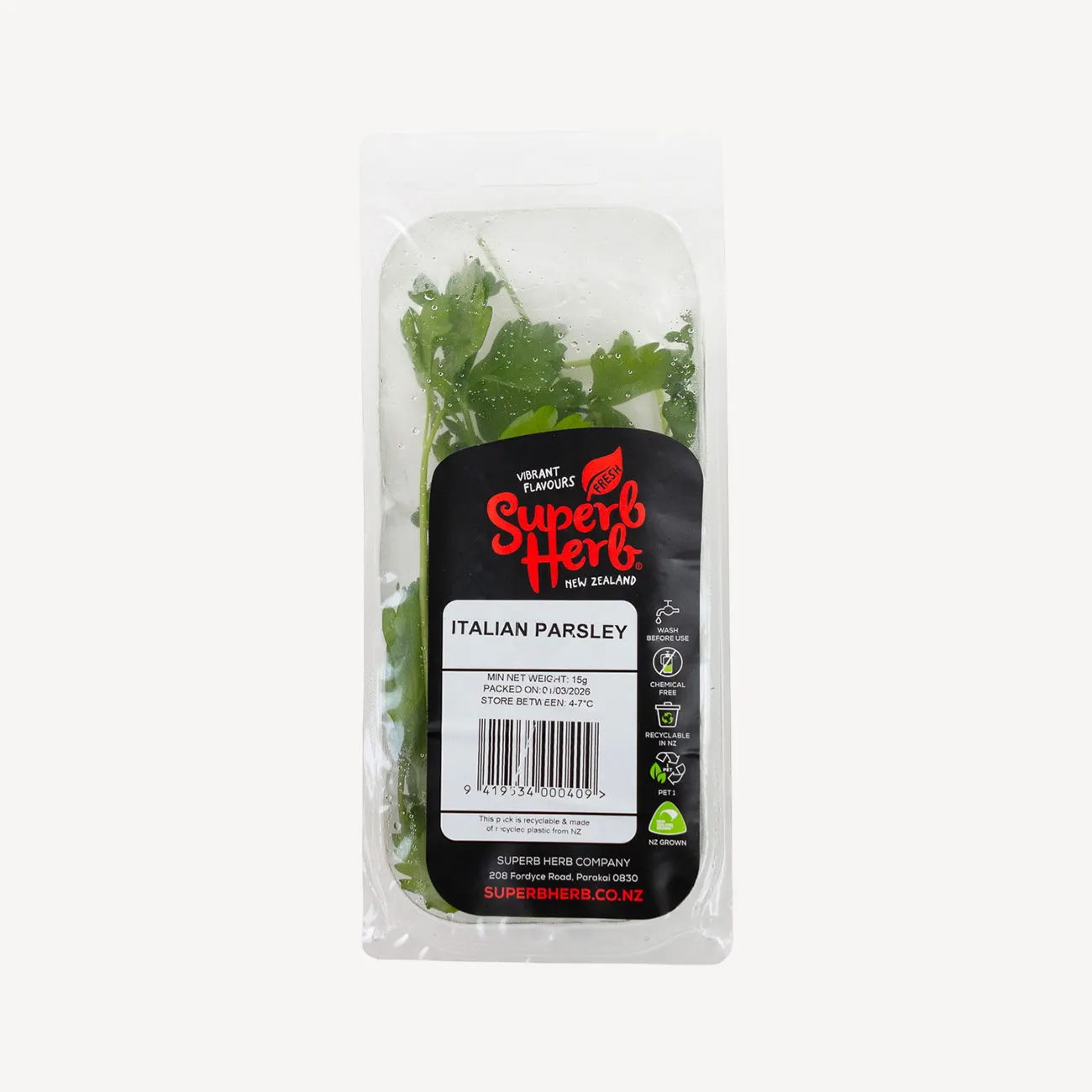 superb herb italain parsley prepack 15g