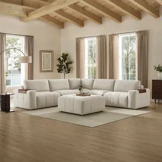Paige 6-piece Modular Fabric Sectional