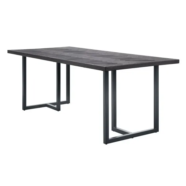 Eettafel Vinito 190x95 eiken fineer zwart