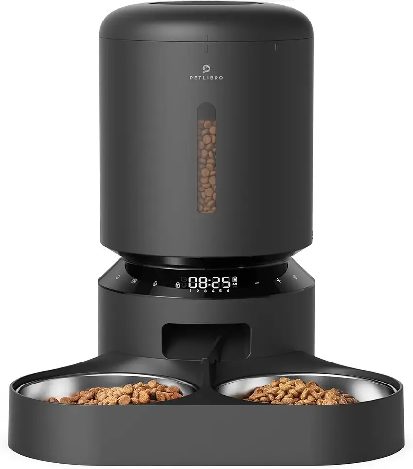 PETLIBRO Automatic Cat Feeder, Auto Pet Food Dispenser with Freshness Preservation, Timed Cats Feeders with Low Food Sensor for Dry Food, Up to 6 Meals Per Day, Granary Pet Feeder for Cats/Dogs