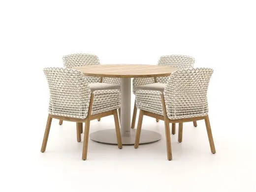 Zavelli Juntos/Cuore ø120cm dining tuinset 5-delig