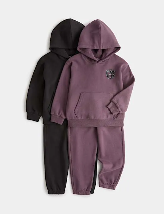 2-tlg. Outfit mit hohem Baumwollanteil, bestehend aus Oberteil und Hose (2–8 Jahre)