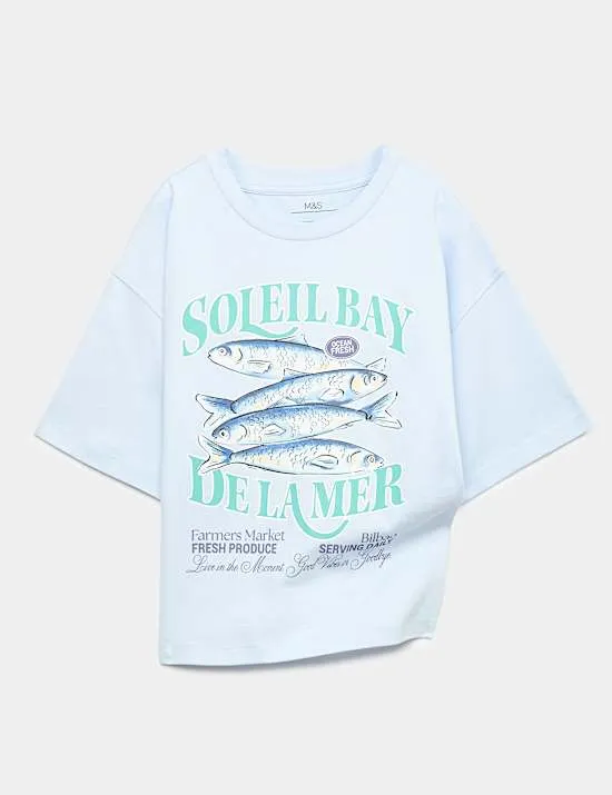 Cotton Rich Sardine Graphic T-Shirt (6-16 Yrs)