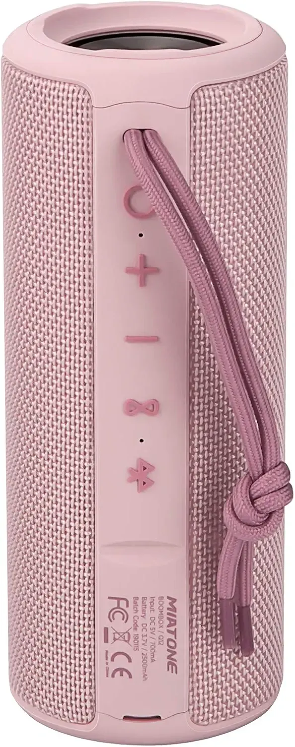 MIATONE Boombox Outdoor Portable Bluetooth Speaker Waterproof Wireless Speakers Gifts for Women Mothers Mom Wife Her - Pink