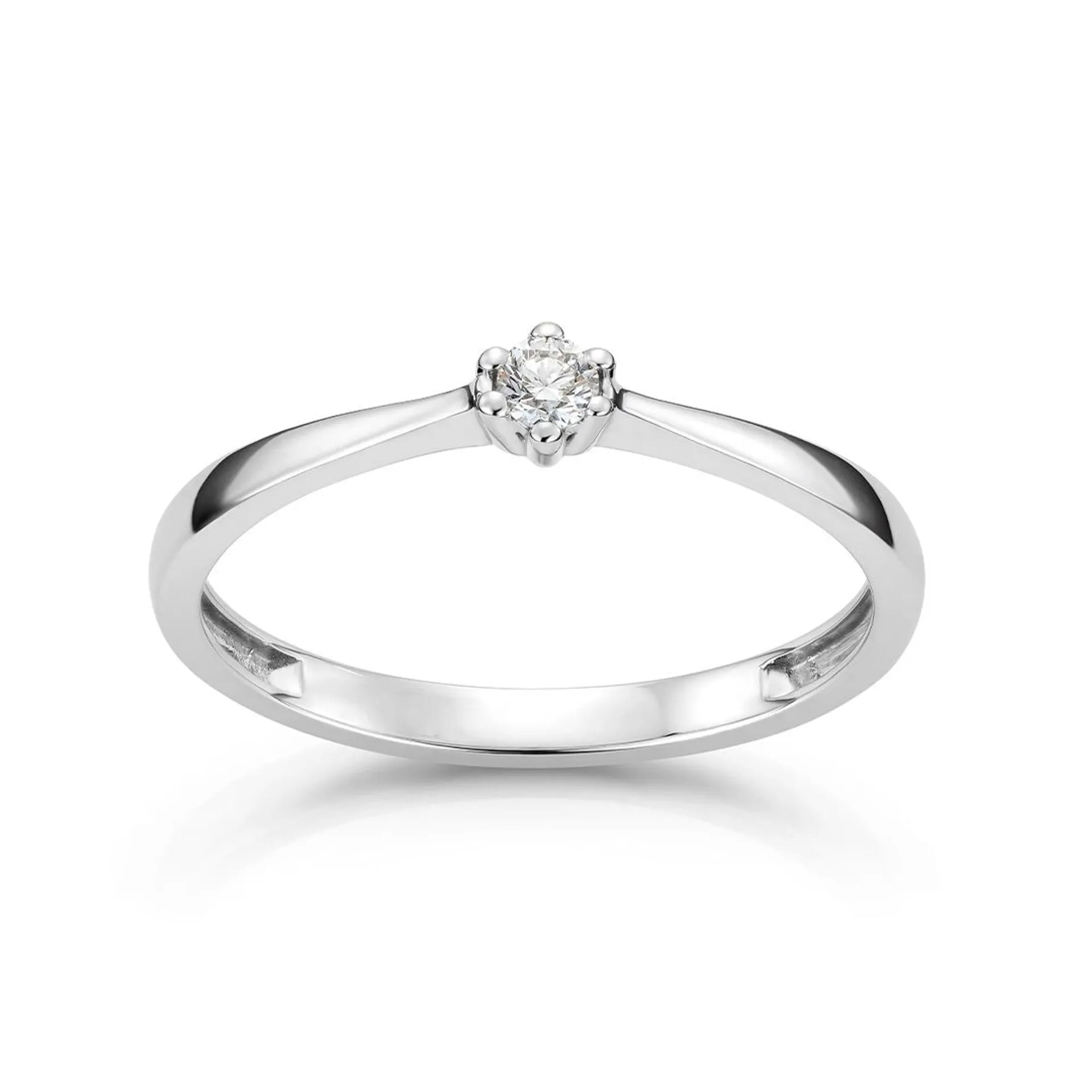 Aurora diamantring i 585 hvitt gull 0,07 ct