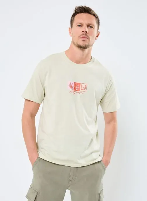 T-shirts JORCANGGU FRONT TEE SS CREW NECK FST heren beige