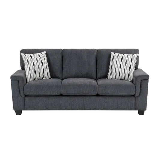 Chelsea 82" Sofa with Decorative Pillows by Homelegance - Gray