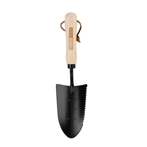 Master Garden 5-1/2" Wooden Handle Serrated Trowel