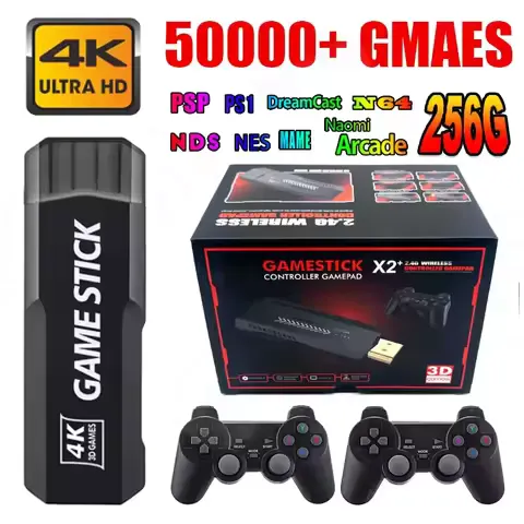 Handheld Game Console X2 Plus 256G 4K Ultra HD Screen 50000 Plus Retro Games Wireless HDMI TV Out 50 Plus Emulators