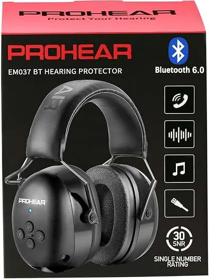 PROHEAR 037 Bluetooth 6.0 Hearing Protection Headphon…