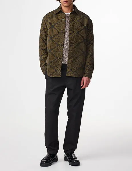 Adwin 5579 Jacquard Overshirt Green Multi