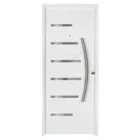 Puerta de exterior chapa curva 65 blanca 80 x 200 izquierda