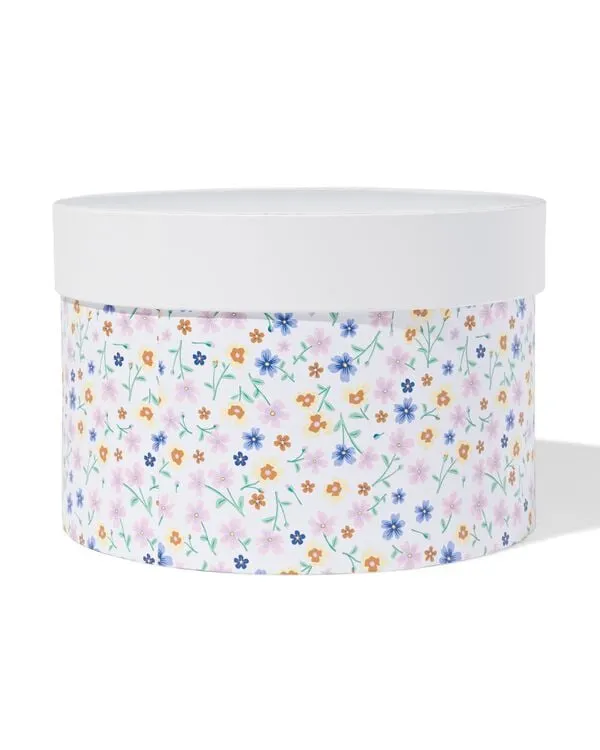 doos Ø22.2x15cm rond bloemen