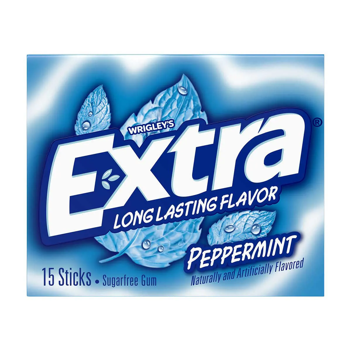 Extra Peppermint Sugar Free Chewing Gum, 15 pcs