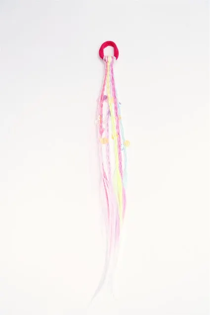 Kids haarelastiek staart met smileys