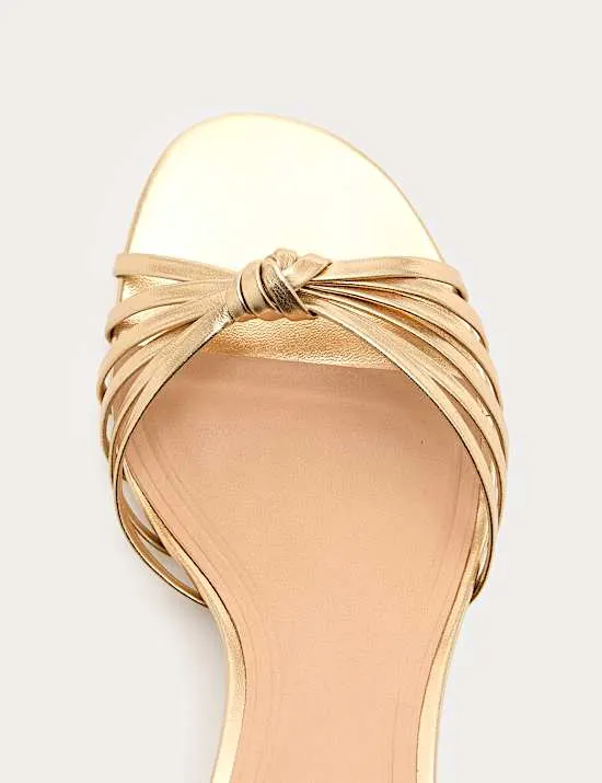 Knot Strappy Stiletto Heel Sandals