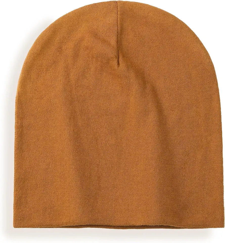 100% Cotton Slouchy Beanie for Women Men, Thin Beanies Winter Hat