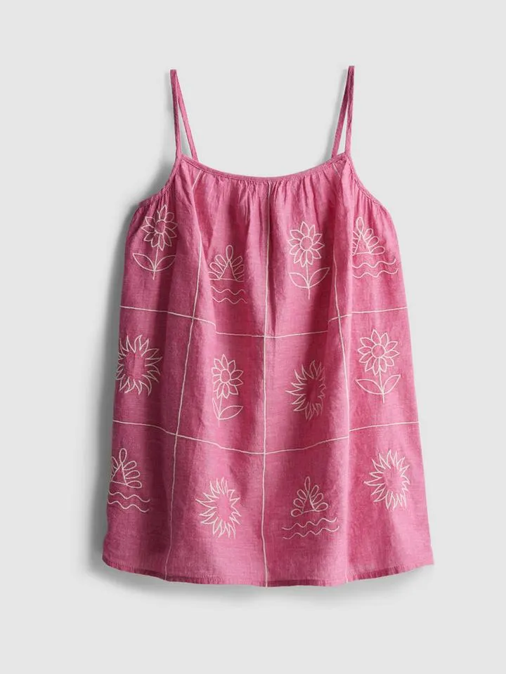 18 mois–9 ans | Robe caraco brodée en chambray