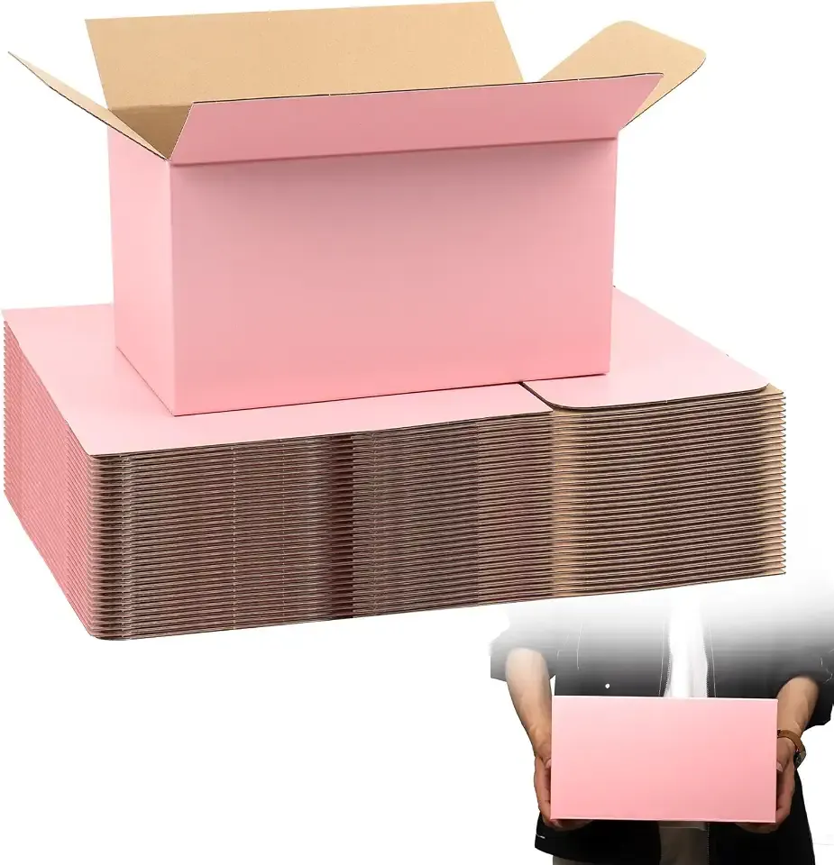 11x6x6 Pink Shipping Boxes, 30 Pack Mailing Boxes for Small Business, Corrugated Cardboard Boxes for Packaging, Shipping