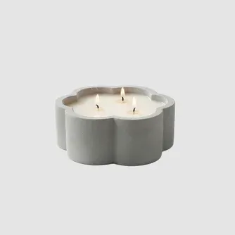 Boston Living Grey Flower Citronella Candle 200g