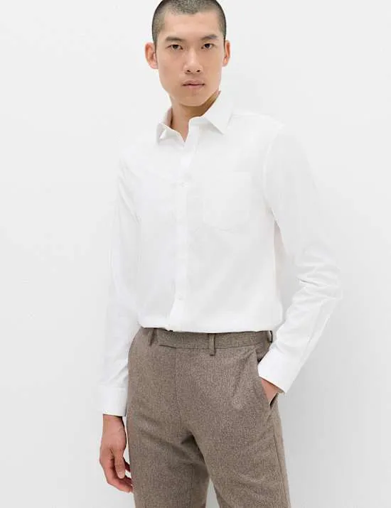 Bügelfreies Ultimate Hemd aus reiner Baumwolle in Slim Fit