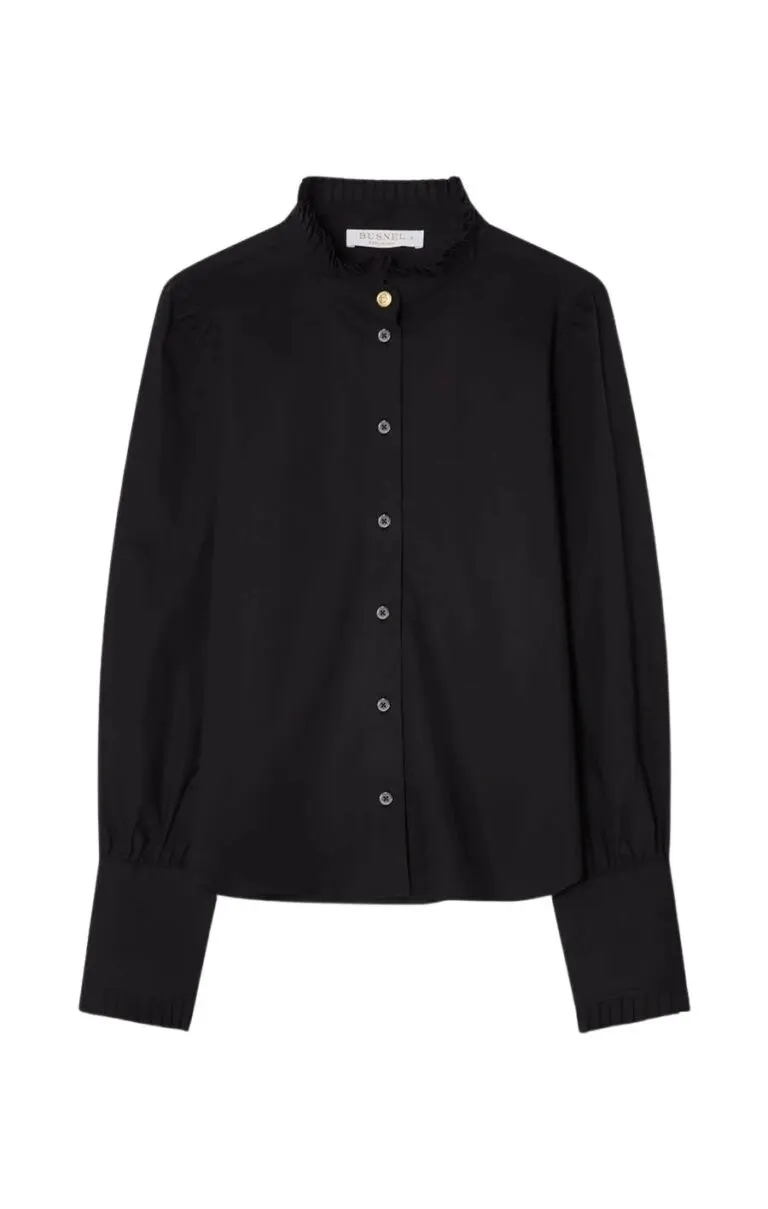 Maira Plissé Blouse - Sort