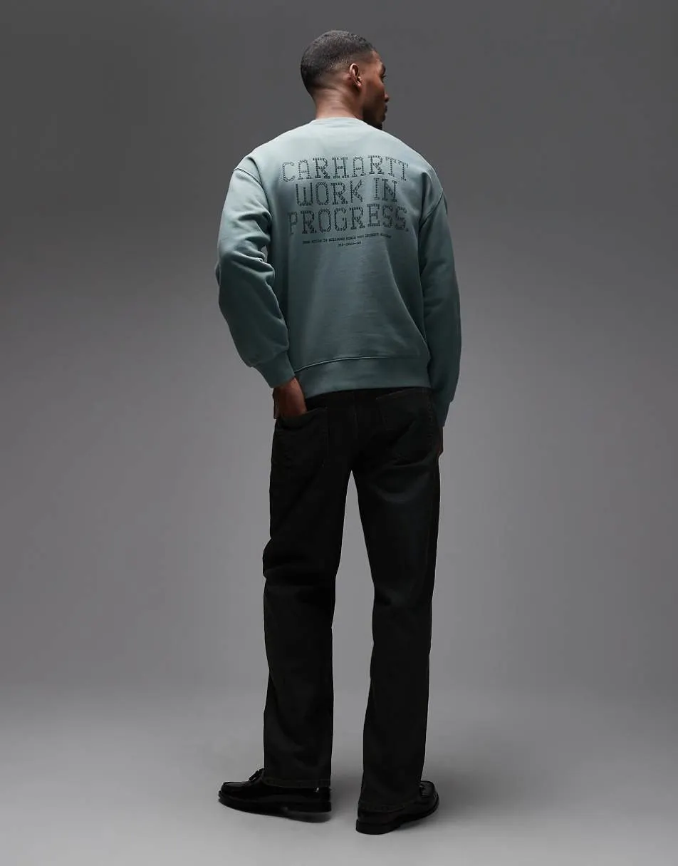 Carhartt WIP punched oversized pullover sweatshirt in washed green