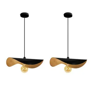 Suspension TOSEL ,métal,Noir ,H65xD40xP40cm