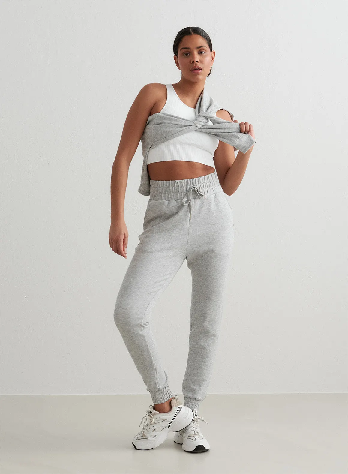 Shadow Grey Light Grey Melange Comfy Sweatpants