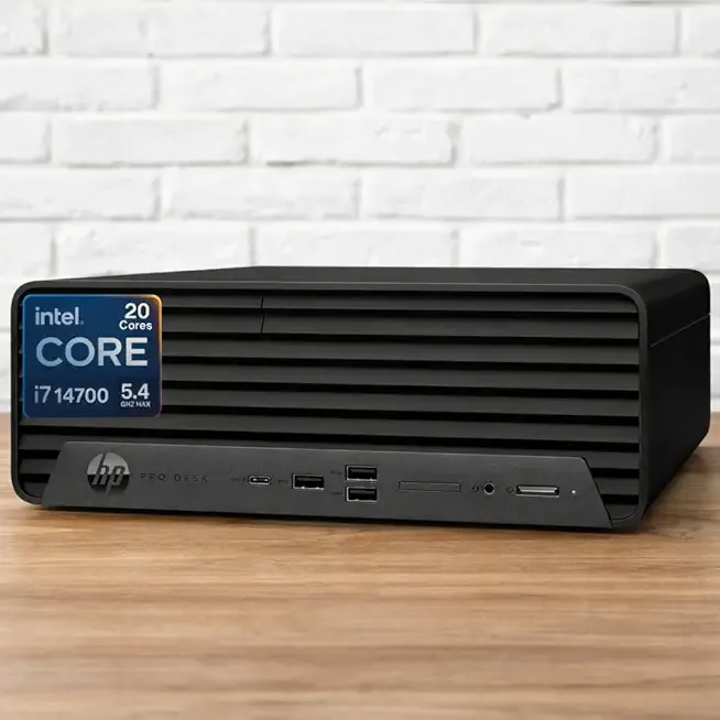 HP ProDesk 400 G9 SFF Business Desktop Computer, Intel Core i7-14700(20-Cores/28-Threads), 16GB DDR5 RAM, 512GB PCIe SSD + 1TB HDD, HDMI&DP Dual 4K Display Support, USB-C, RJ-45, Wi-Fi, Windows 11 Pro