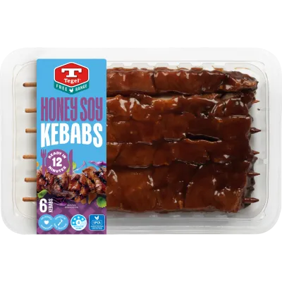 Tegel Free Range Chicken Kebabs 6pk