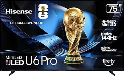 Hisense 75" U6 Pro Series Mini‑LED 4K UHD HDR Gami…