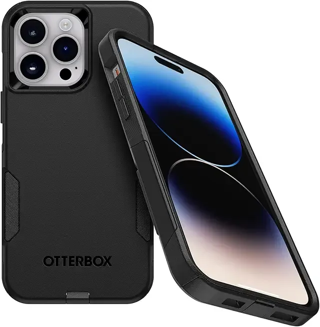 OtterBox iPhone 14 Pro Max (ONLY) Commuter Series Case - Black, Slim & Tough, Pocket-Friendly, with Port Protection