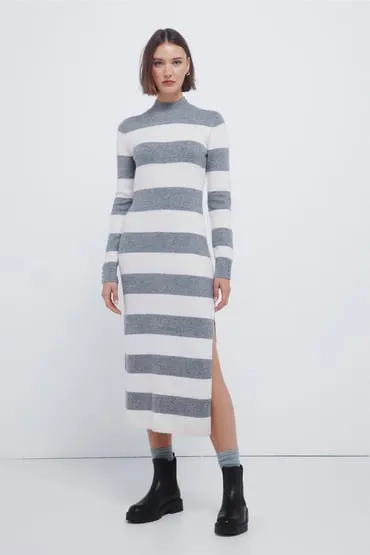 Vestido midi punto rayas kodak