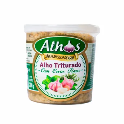 alho triturado com ervas são francisco de assis pote 200g
